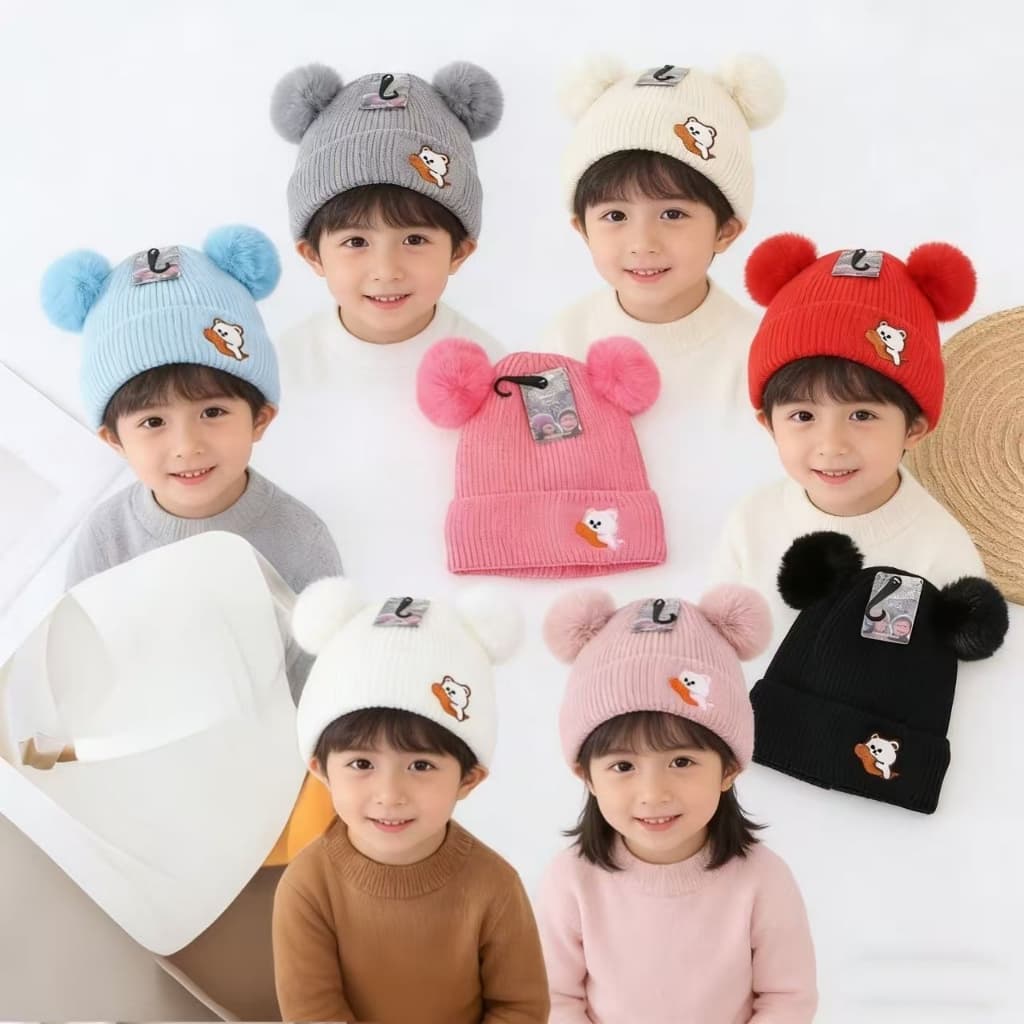 Touca Gorro Infantil e Bebê Menino e Menina Forrada Quentinha Inverno VARIOS MODELOS E CORES