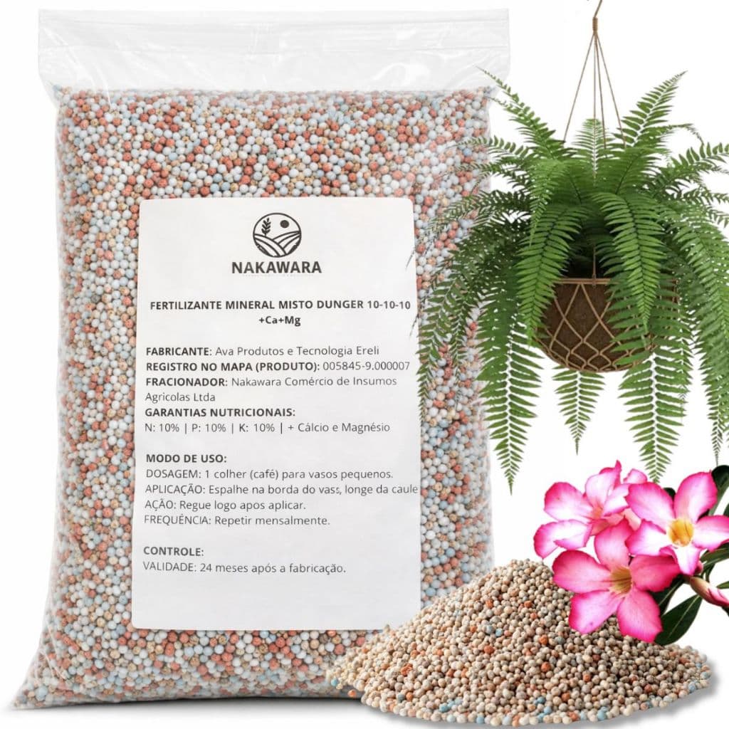 Adubo Fertilizante Completo Para Plantas Flores Rosa Do Deserto Samambaia NPK 10-10-10 5Kg