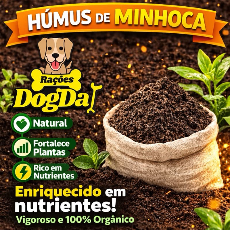 Húmus de Minhoca 5kg Orgânico – Adubo Natural Rico em Nutrientes para Plantas, Hortas e Jardins