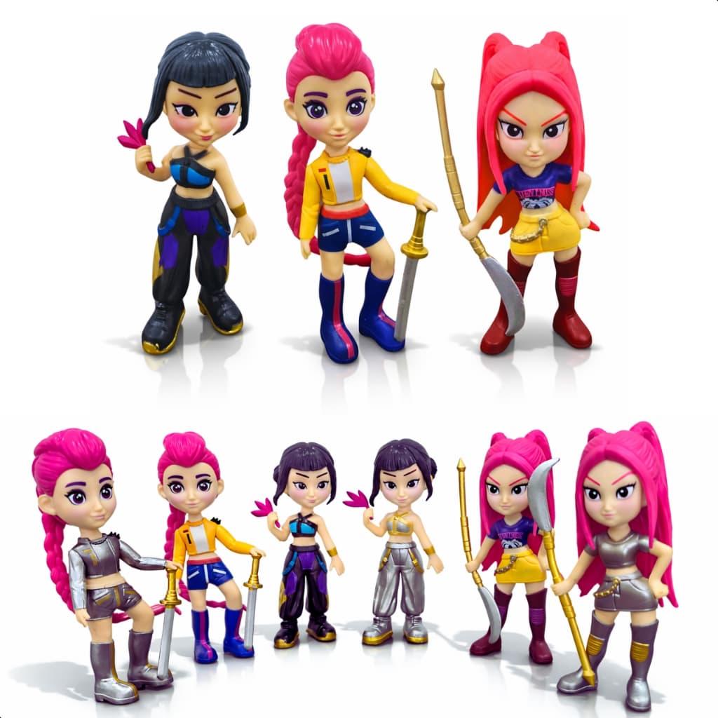 Boneca Miniatura Inspiradas Guerreiras K-Pop Grupo Meninas Figura de Ação Rumi Mira Zoey