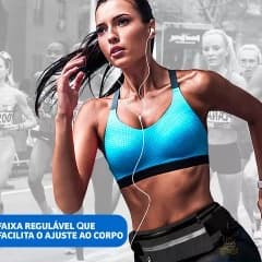 Bolsa Pochete Colorida Unissex Esportiva Sem Volume Compacta Leve impermeável porta celular porta garrafa