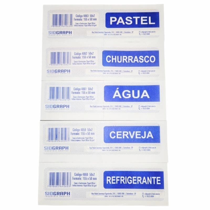 Ficha para Controle/Consumo - Festa Junina/Quermesse/Eventos - Sidgraph de 100 a 1000 Fichas