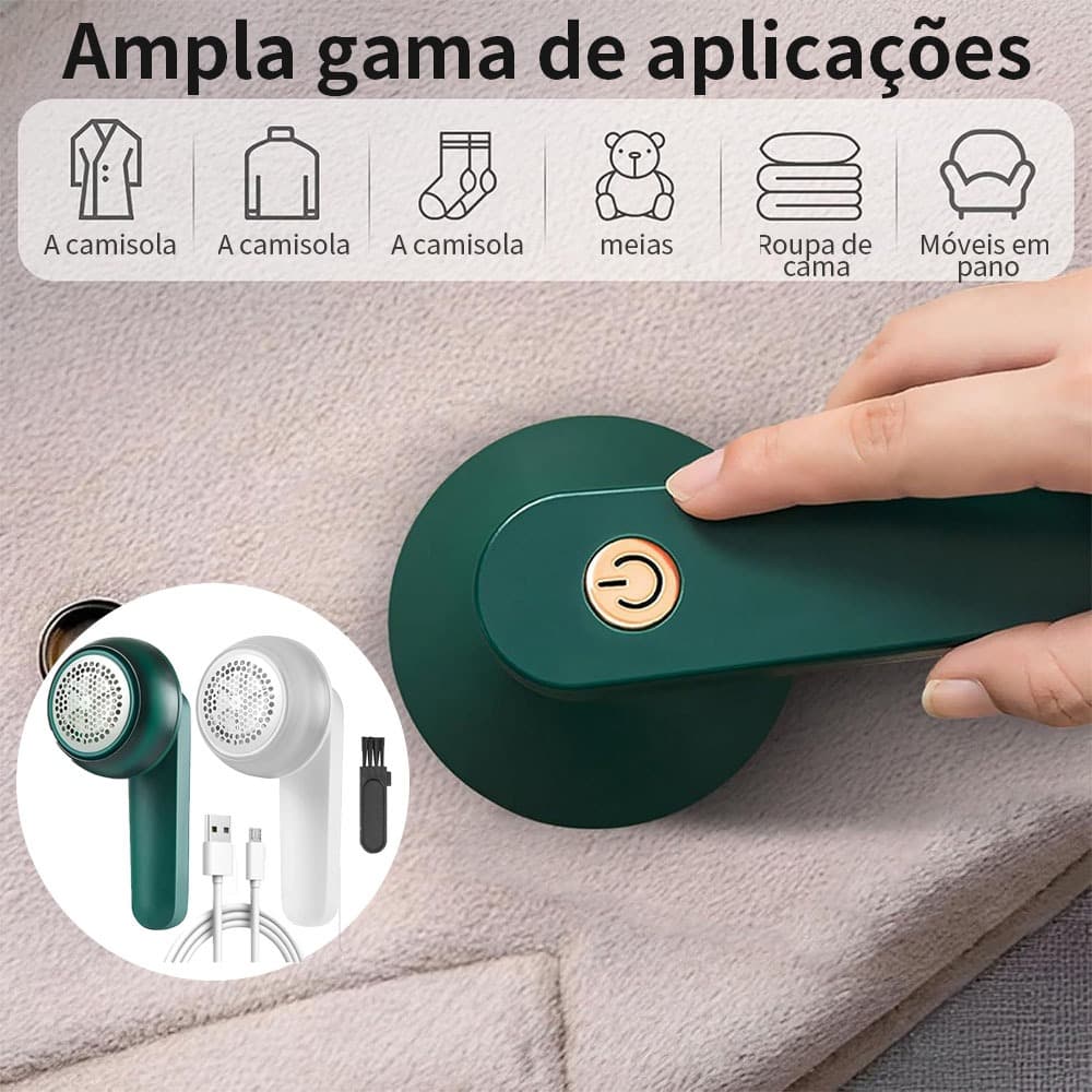Papa Bolinhas Eletrico Tira Pelos de Roupas Removedor Aparador Sem Fio Recarregáve Portátil
