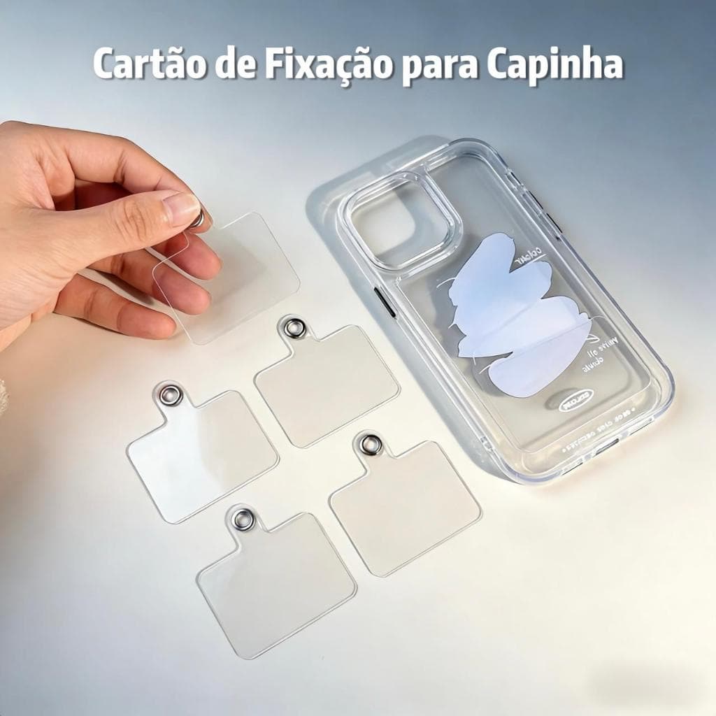 Kit de 2/5/10/20/40 Unidades Suporte Para Cordão Telefone Celular Almofada De TPU Transparente