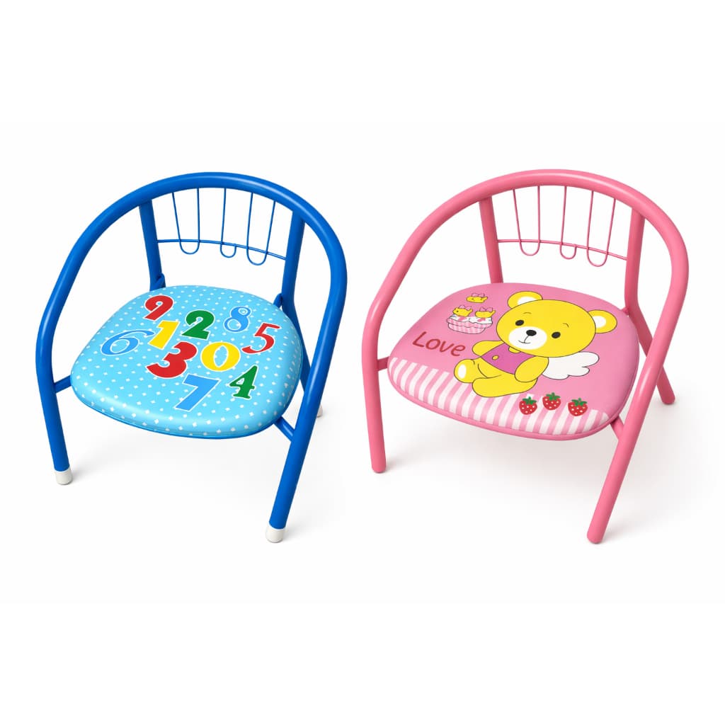 Cadeira Cadeirinha Infantil De Metal Suporta 25kg Cores