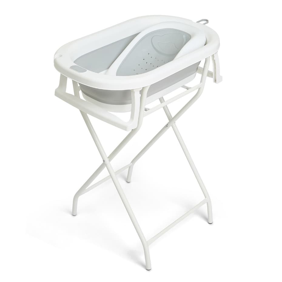 Banheira Dobrável Bebê Suporte de Altura e Encosto 3 em 1 Portátil PipDip