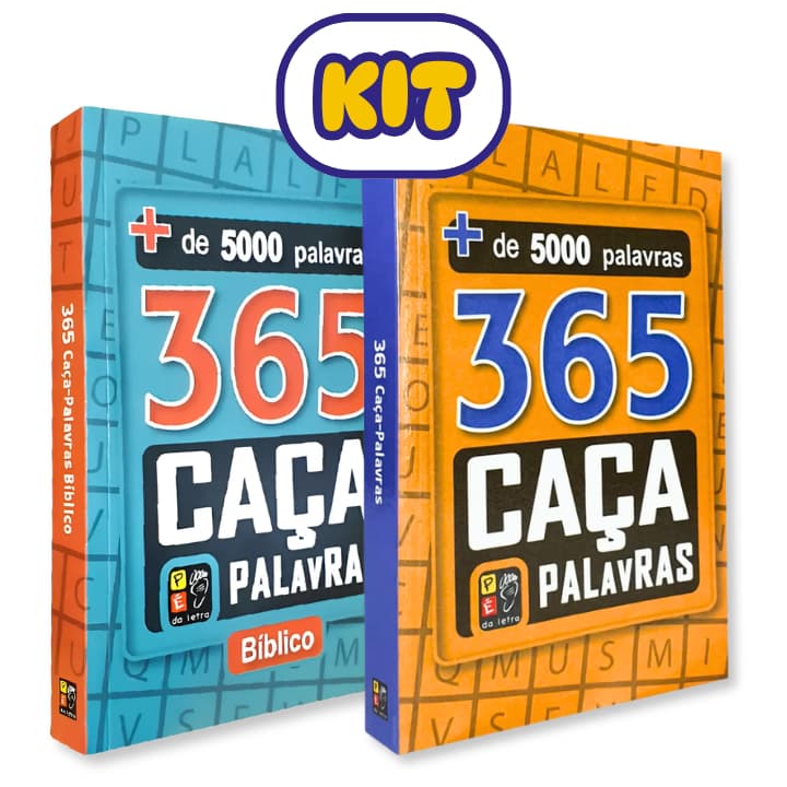 Kit 2 Livros Caça Palavras | Amarelo + Bíblico | Educativo e Diversão Criativa para Qualquer Idade