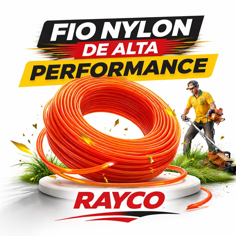 Fio Nylon Para Rocadeira 1,6mm, 1,8mm, 2,4mm, 2,7mm Redondo Universal