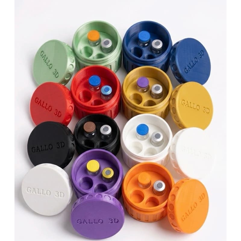 Estojo Porta 4 Ampolas Organizador Rígido Resistente Com Rosca ENVIO IMEDIATO