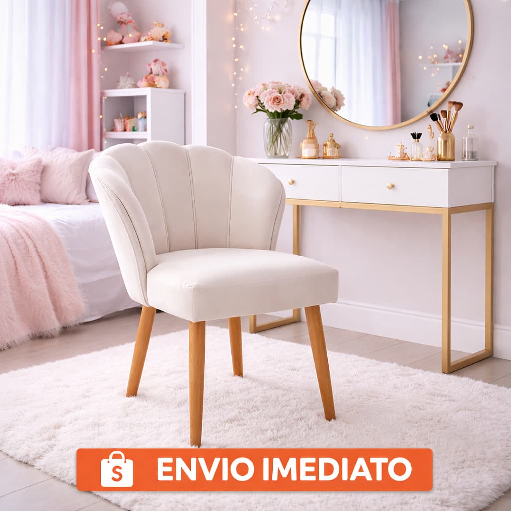 Cadeira Poltrona Decorativa Pétalas De Flor Sala De Estar Recepção Decoração Veludo Pés Palito