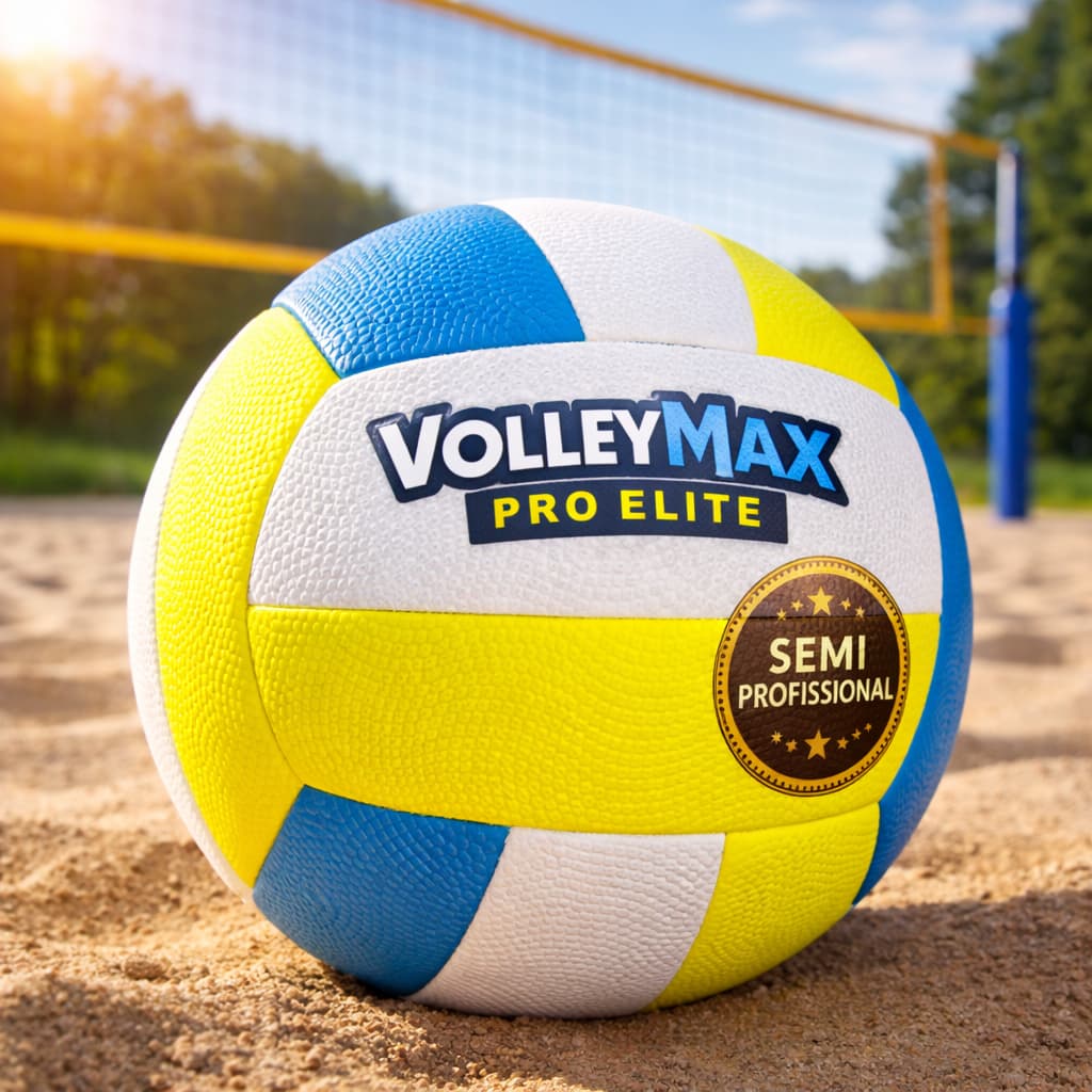 Bola de Vôlei PVC Oficial Praia e Quadra – Resistente, Costurada, Semi Profissional Alta Qualidade
