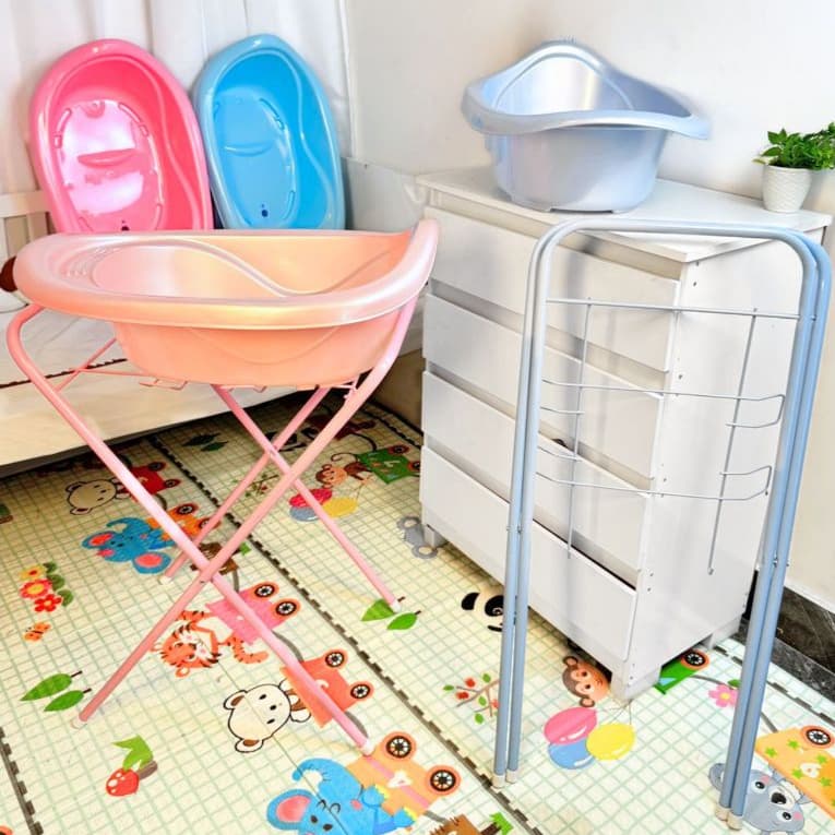 Conjunto Banho Do Bebê Banheira Suporte Para Banheira Essencial