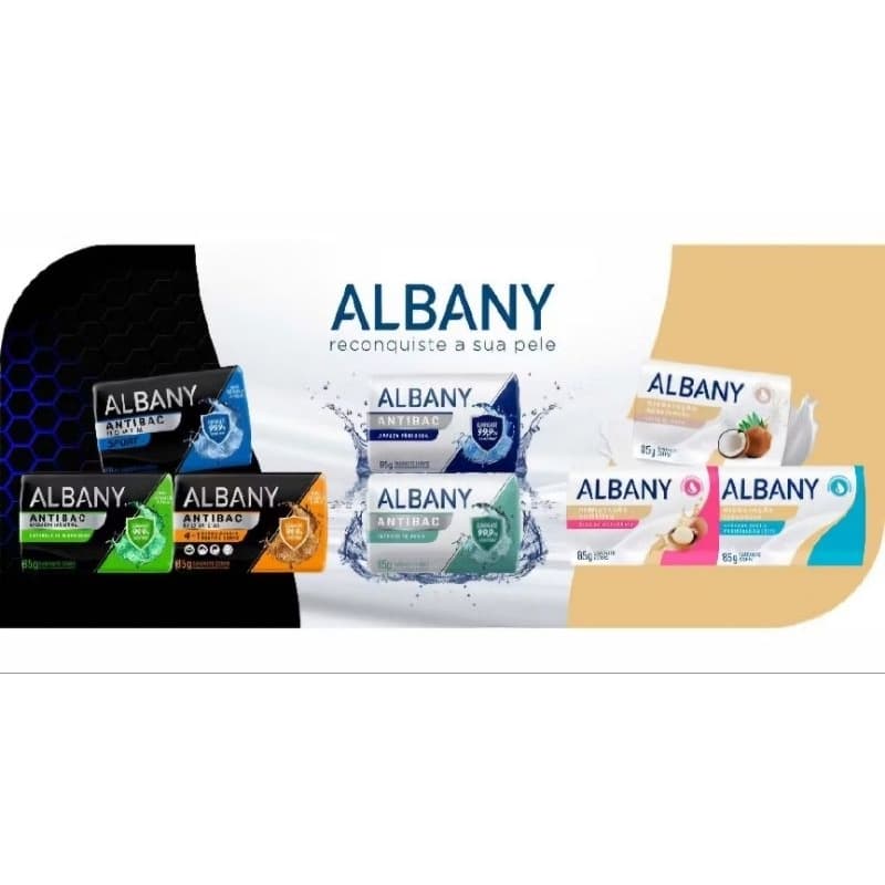 Sabonete Albany fragrâncias variadas cada unidade em barra