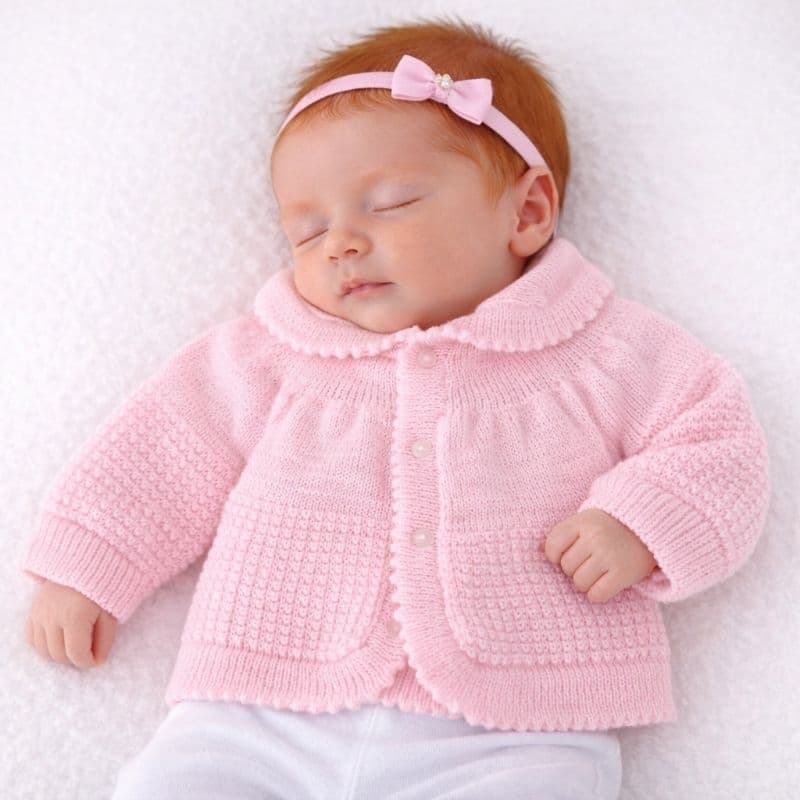 CASACO BEBÊ ESTILO CARDIGAN - JAQUETA DE LÃ - TRICÔ - TAMANHO RN