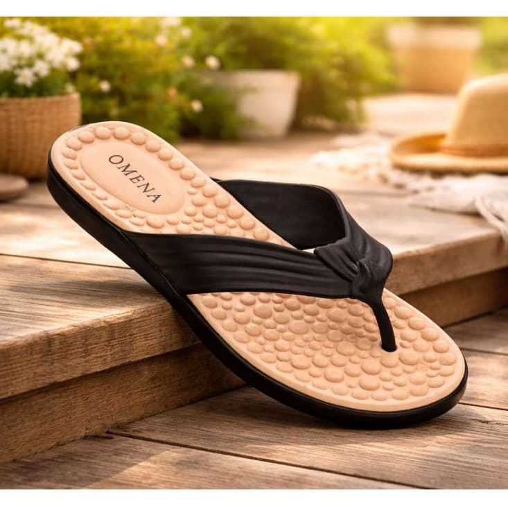 Chinelo Feminino  Ortopédico Omena Confortavel Dia a Dia Lancamento