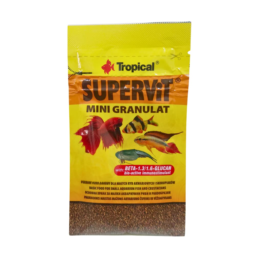 Tropical Supervit Mini Granulat 10g Para Peixes Ornamentais