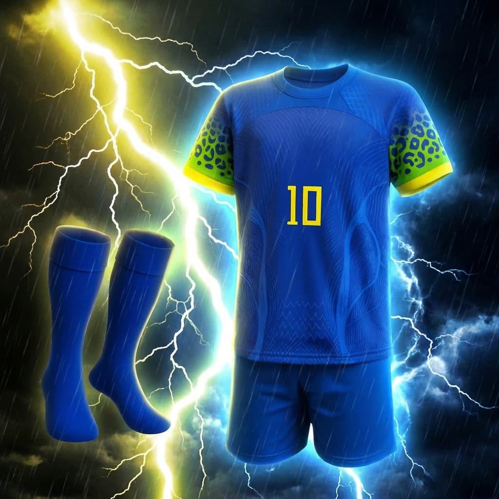 Conjunto infantil Copa do Mundo Brasil Com Meiao Seleção Brasileira