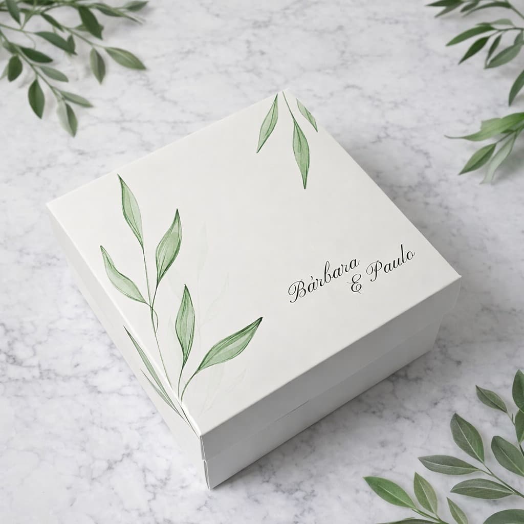 Caixa Personalizada Convite Padrinhos de Casamento - Envio imediato