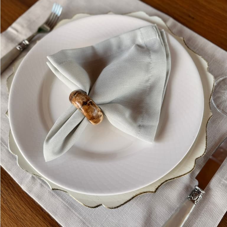 Kit 10 Guardanapos 40 cm x 40 cm Linho Misto com bainha para Mesaposta