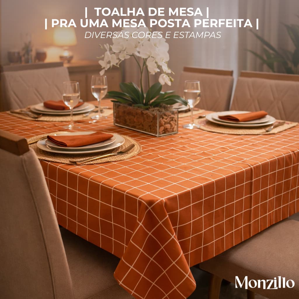 TOALHA DE MESA DAS BLOGUEIRAS  | ALGODÃO | ESTAMPAS | MESA POSTA | 4 A 10 LUGARES