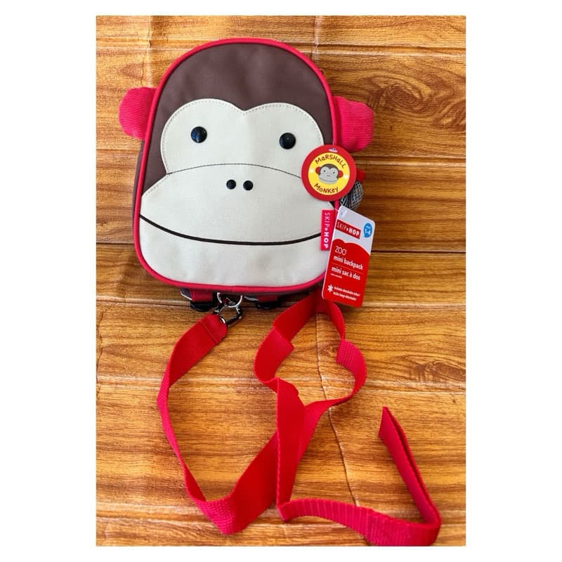 mochila guia zoo macacão skip hop com guia de segurança