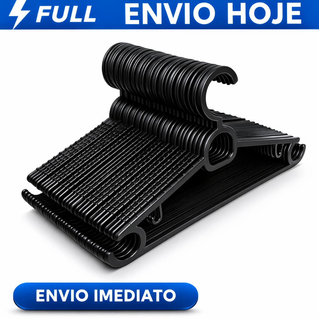 Kits Cabides preto adulto reforçado resistente linha premium luxo