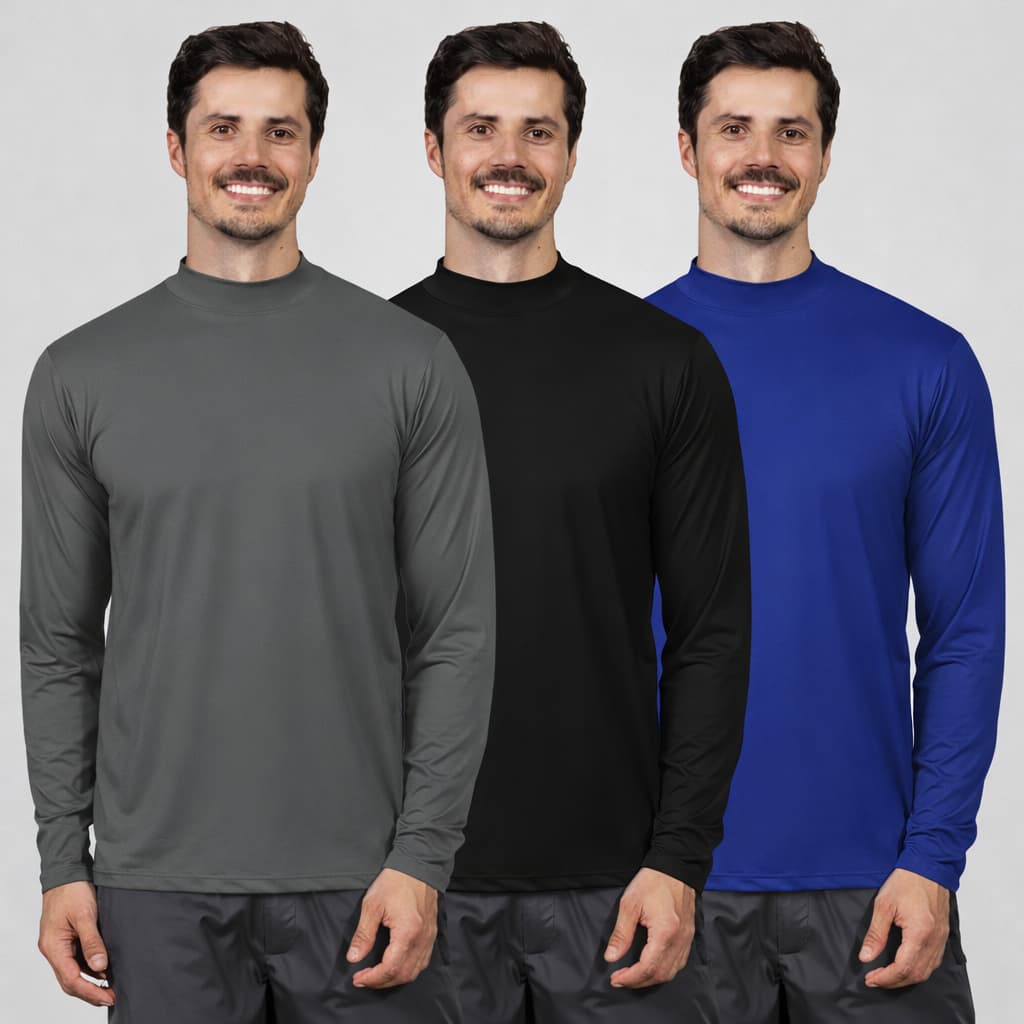 Kit 3 Camisetas Térmicas Masculina Segunda Pele Camisa Uv 50