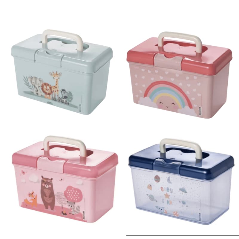 Caixa Organizadora Plasútil 1,7L com Trava de Segurança para Crianças Porta Remédios, Documentos e Brinquedos