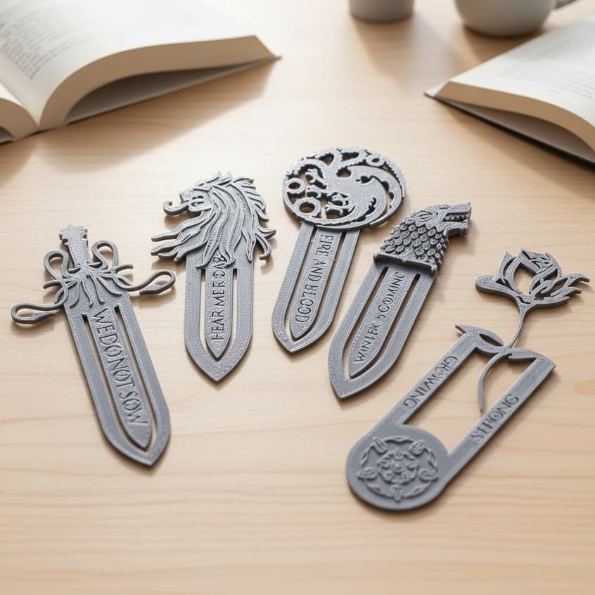 Marcador de Página Livros GOT Houses Casas Game Of Thrones Stark Targaryen Lannister Greyjoy Tyrell