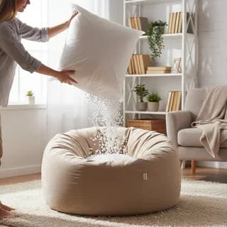 100 Litros de Isopor Flocado Ultra Triturado Para Floquinhos de Neve