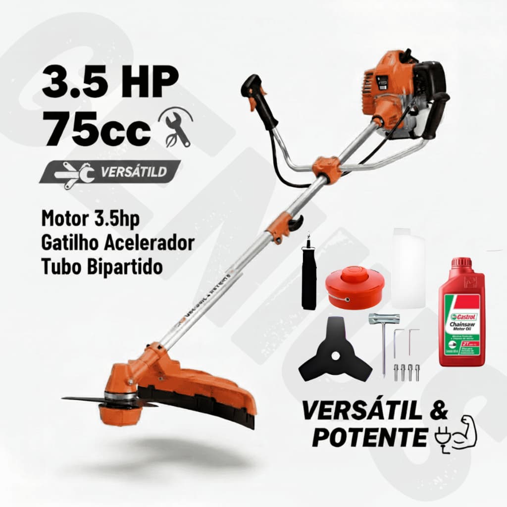 Roçadeira A Gasolina Óleo Stihl 2 Tempos 500ml 75cc Completo