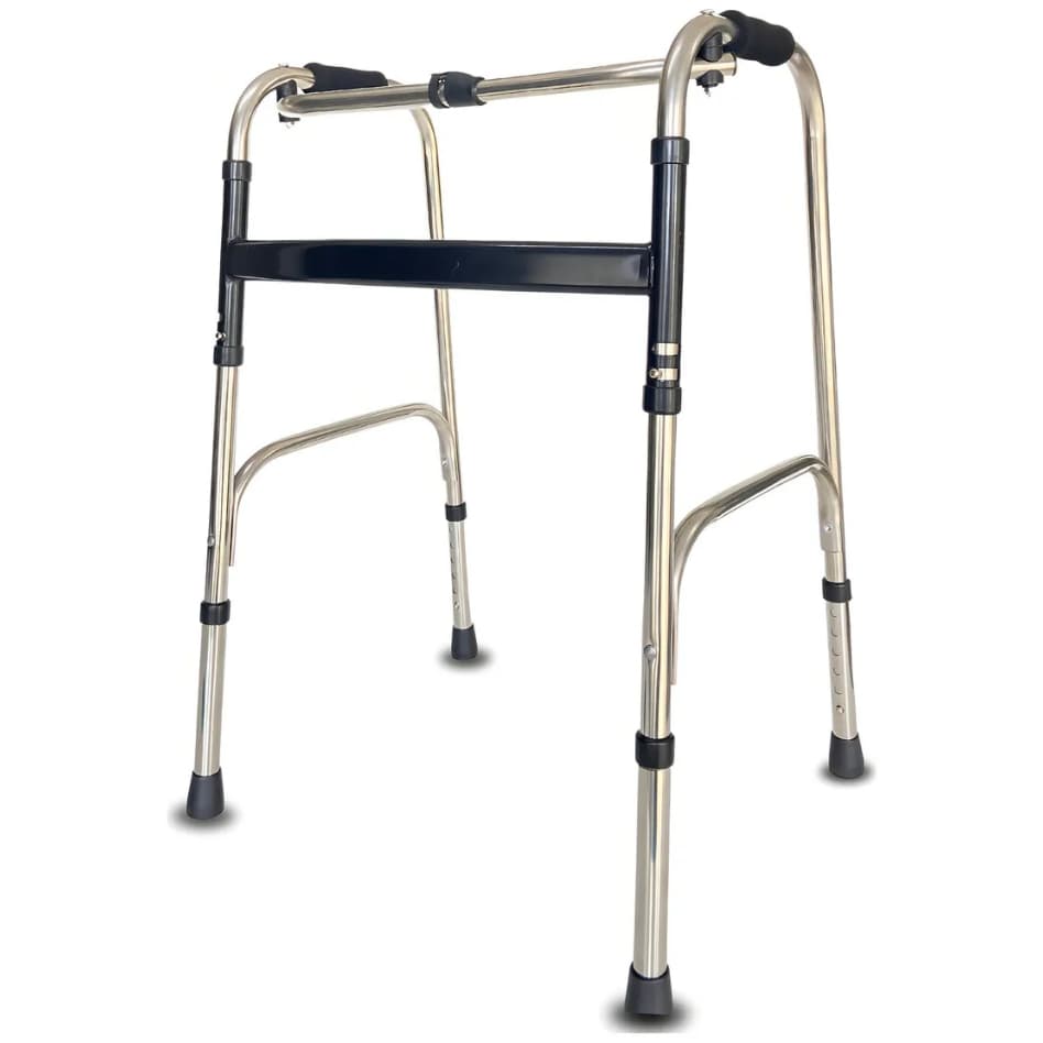 Andador Para Idoso Ortopédico 2 Barras Em Aço Dobrável 120kg