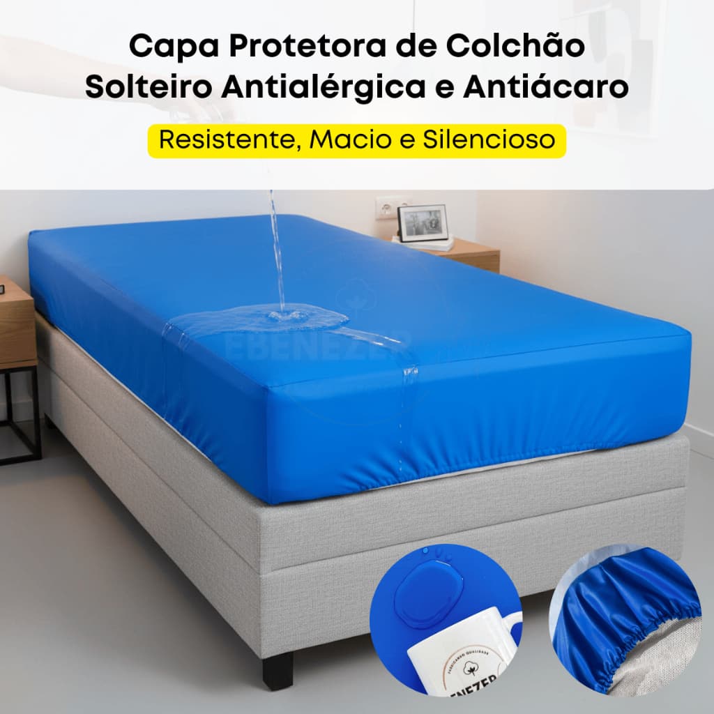 Lençol Impermeável Colchão Capa Protetora Hospitalar  Solteiro Capa Segura Xixi Antialérgica