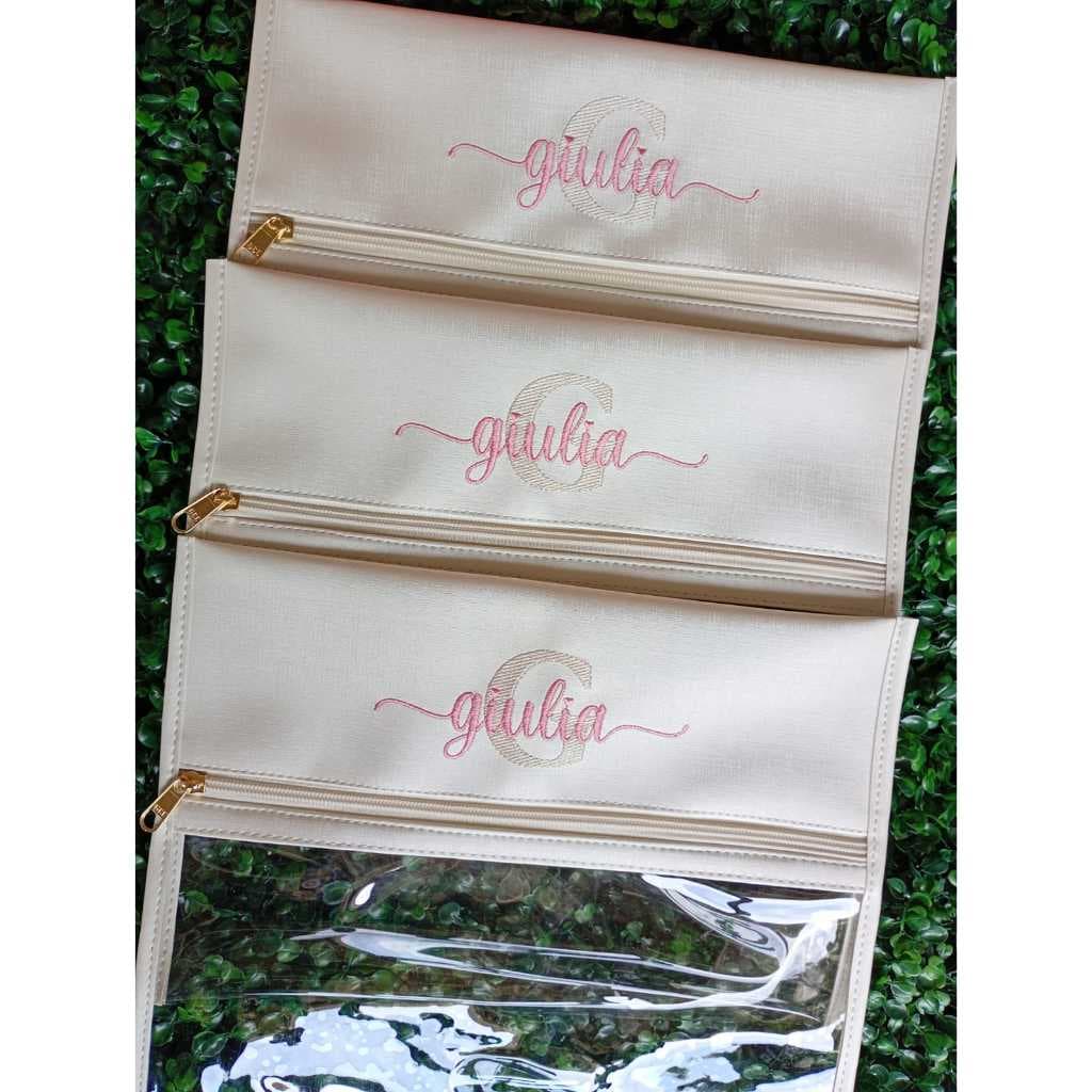 Kit 3 Saquinhos Organizadores Maternidade Personalizado Nome Bebê