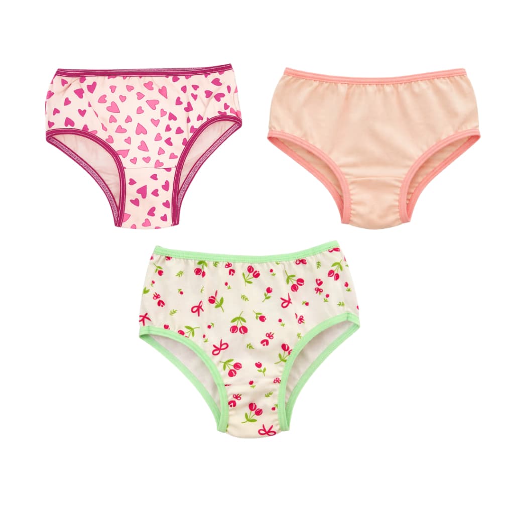 Kit Calcinha Infantil de algodão Estampada de 0 a 10 Anos Conforto Meninas Criança