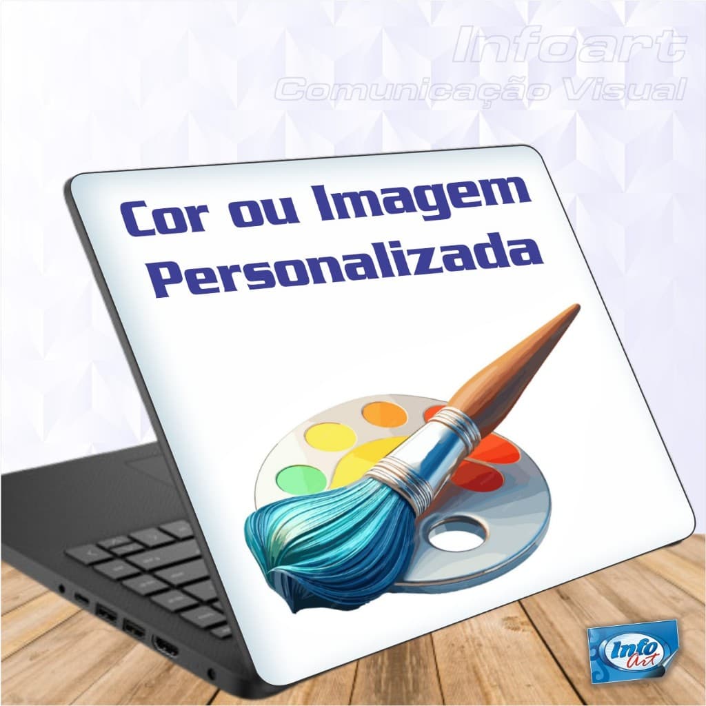 Adesivo Skin Imagem Personalizada Proteção para Notebook Lenovo Yoga 520 -Tampa+moldura do teclado e touch+Base inferior