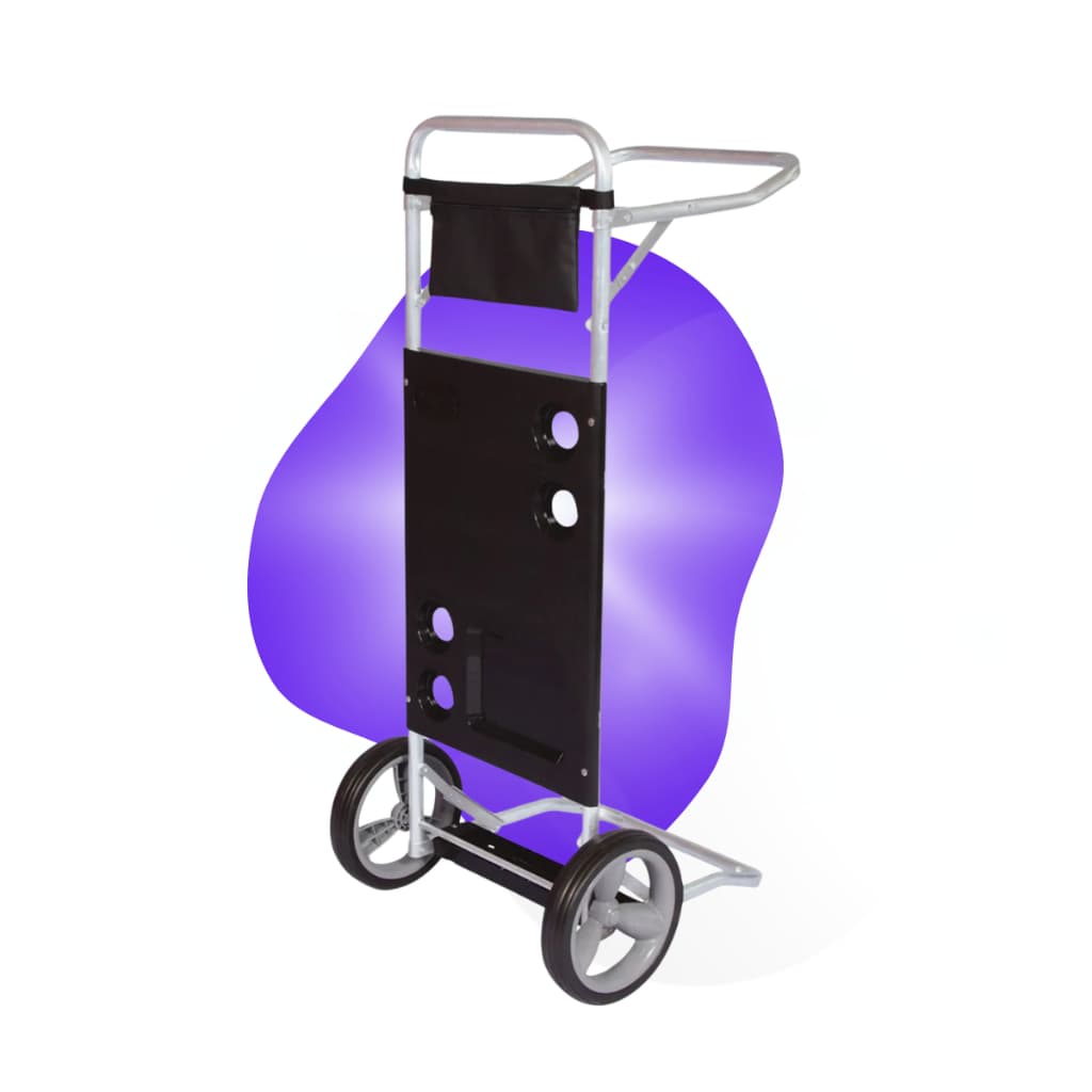 Carrinho Mesa De Praia Preto Alumínio Mor