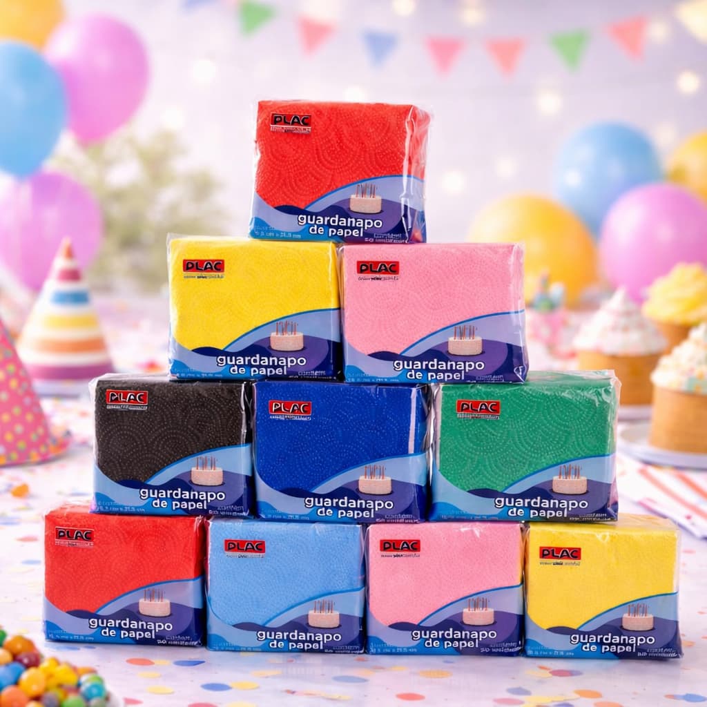 GUARDANAPO COLORIDO 19,5X21,5 50UN