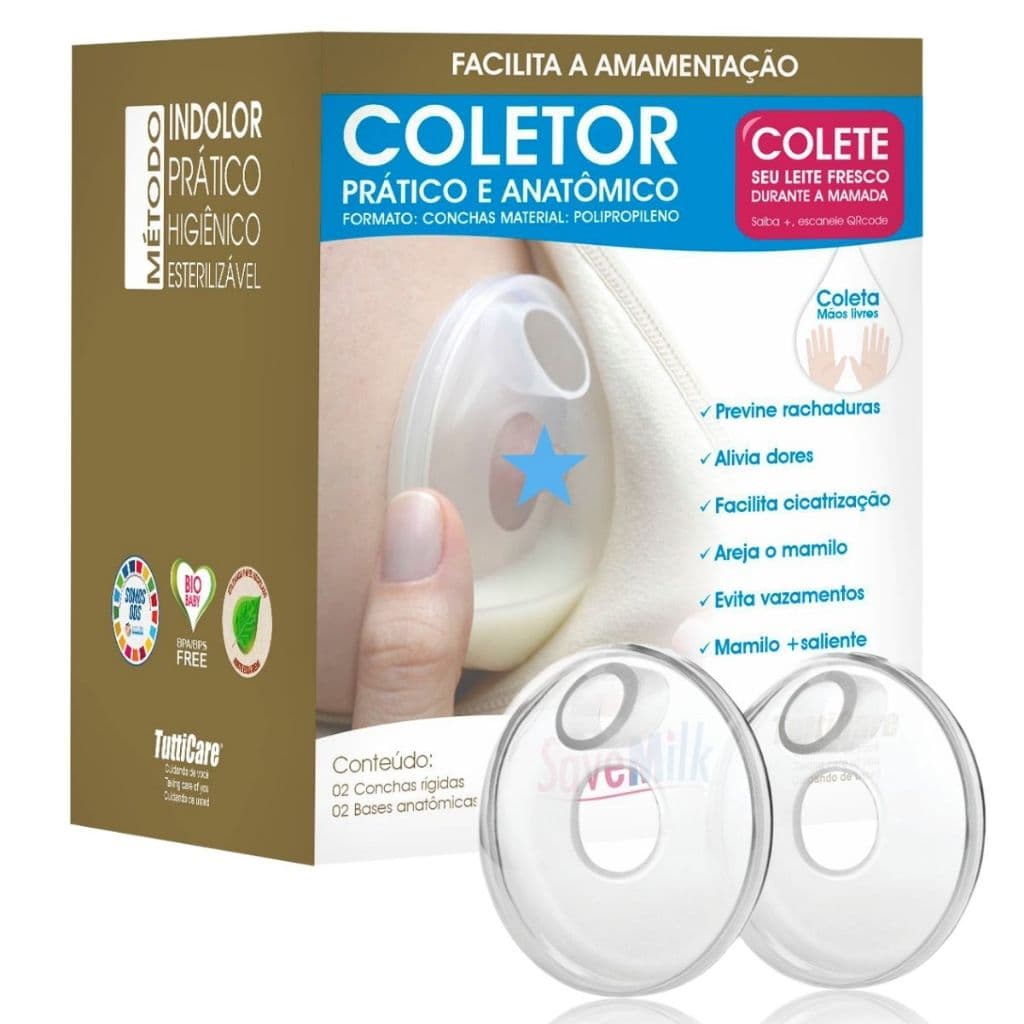 COLETOR CONCHAS MAOS LIVRES - 02 UN CONCHA PÓS PARTO SAVEMILK mamatutti