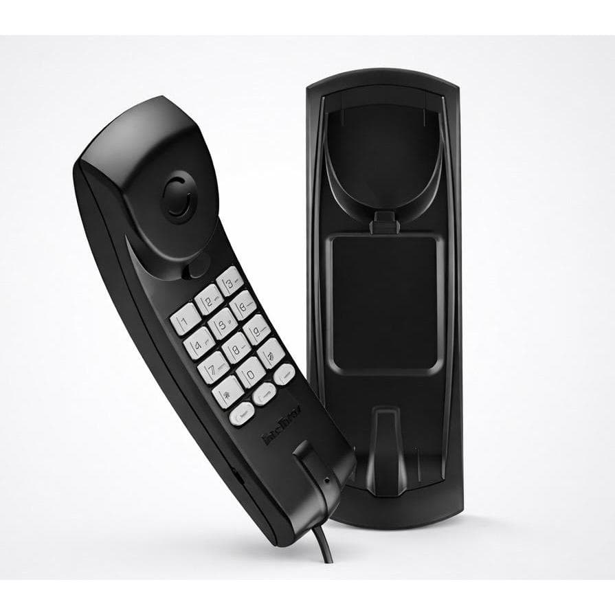 Telefone l interfone com Fio intelbras TC 20 Preto com Teclado Luminoso uso em Parede ou Mesa