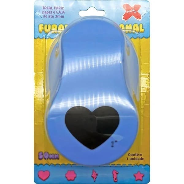 Furador 50mm Coração Artesanal Eva/papel Make + Grande.