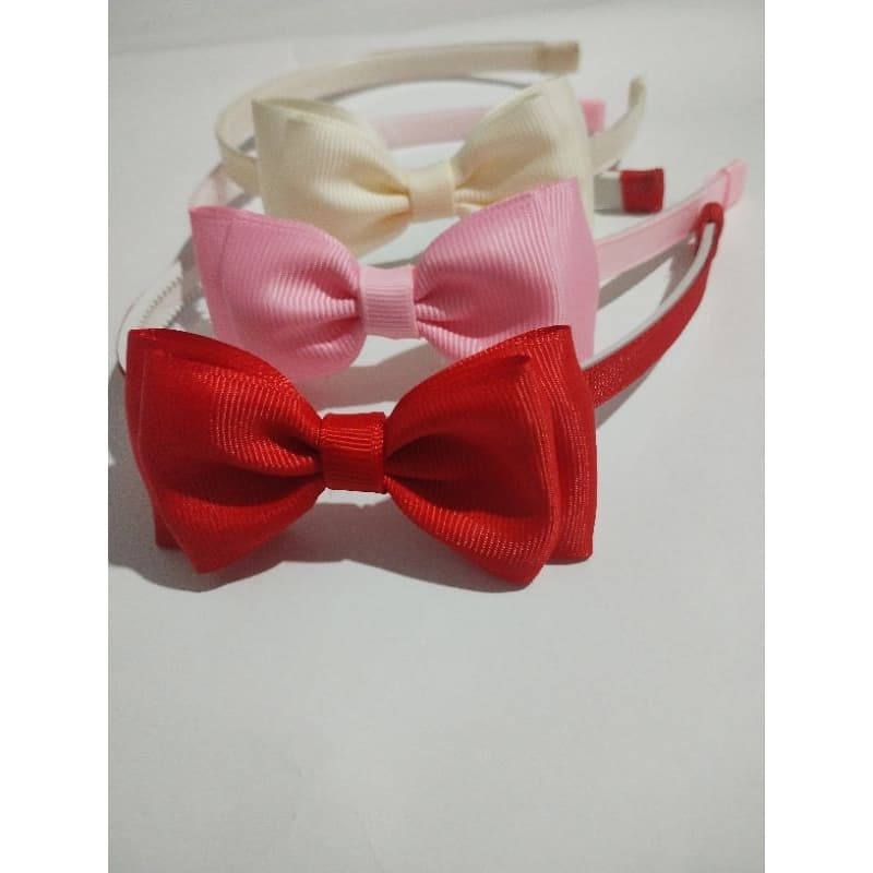 kit 3 tiaras com laço gravata infantil menina promoção elegante(escolham suas cores no CHAT)