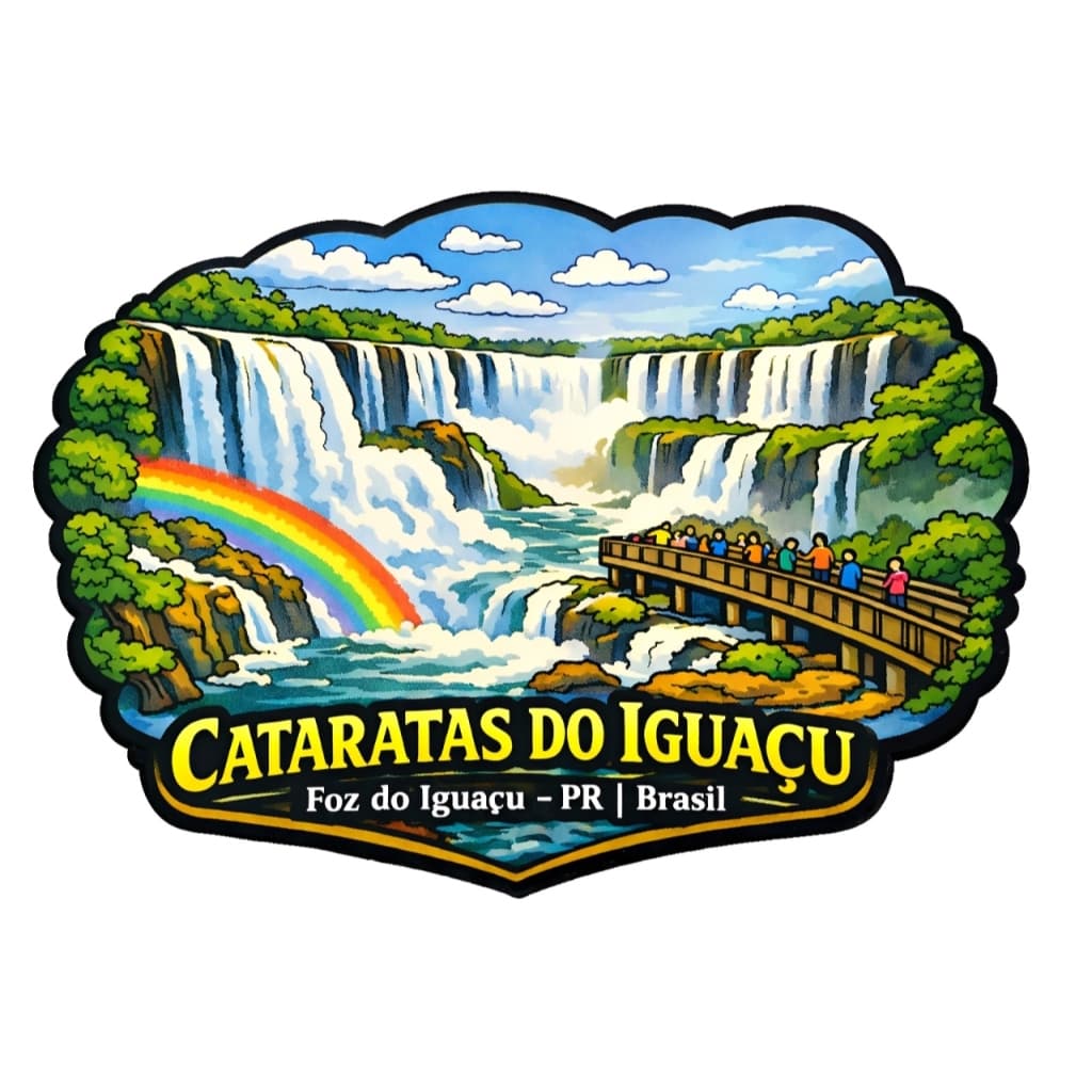 "DESCONTO ESPECIAL "R$10,90" NOS CHAMEM NO CHAT" - Ímãs de Geladeira Foz do Iguaçu PR – Cataratas, Itaipu, Marco