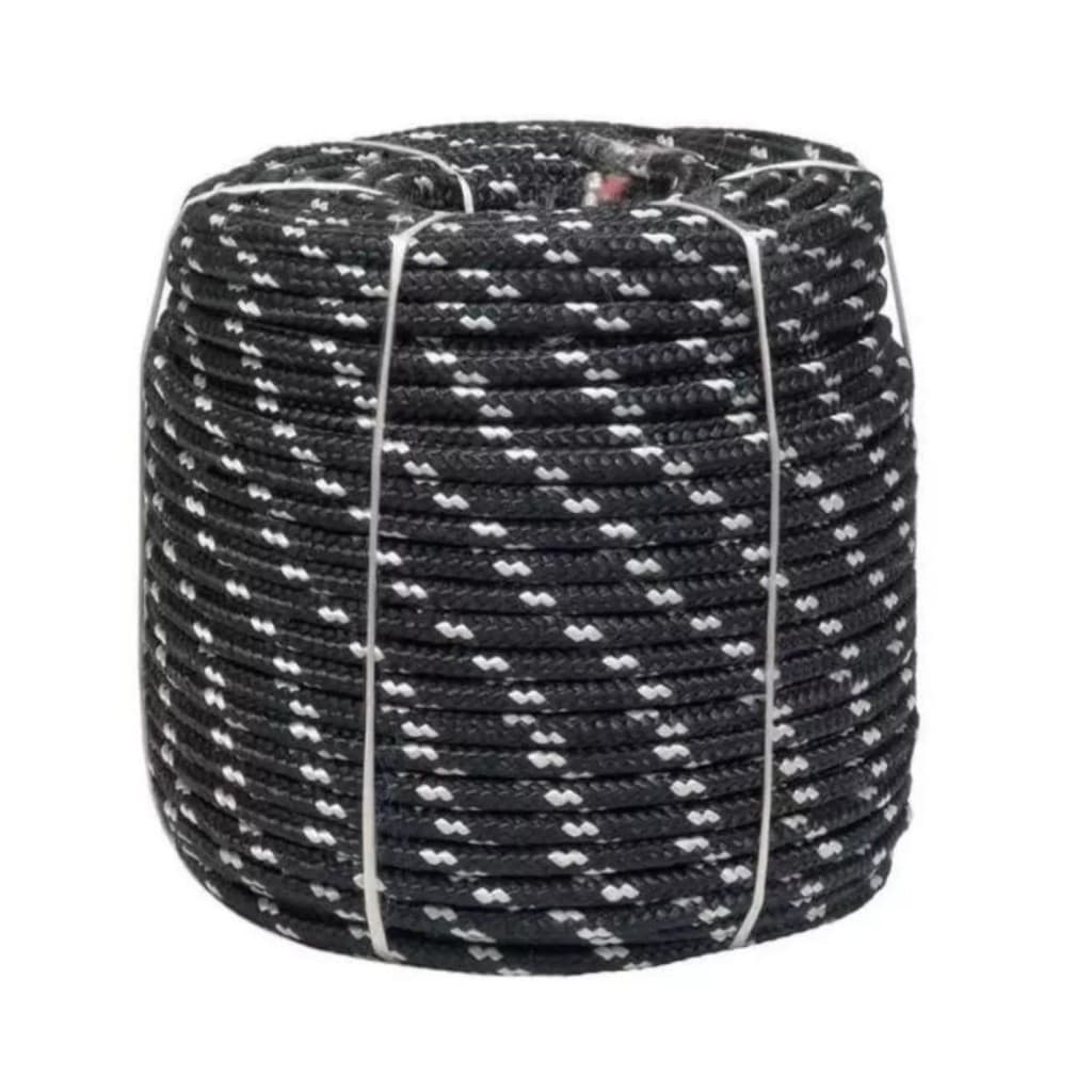 Rolo Corda 12mm Trançada Flexível Resistente Amarrar Carga  Náutica Pesca Duravel