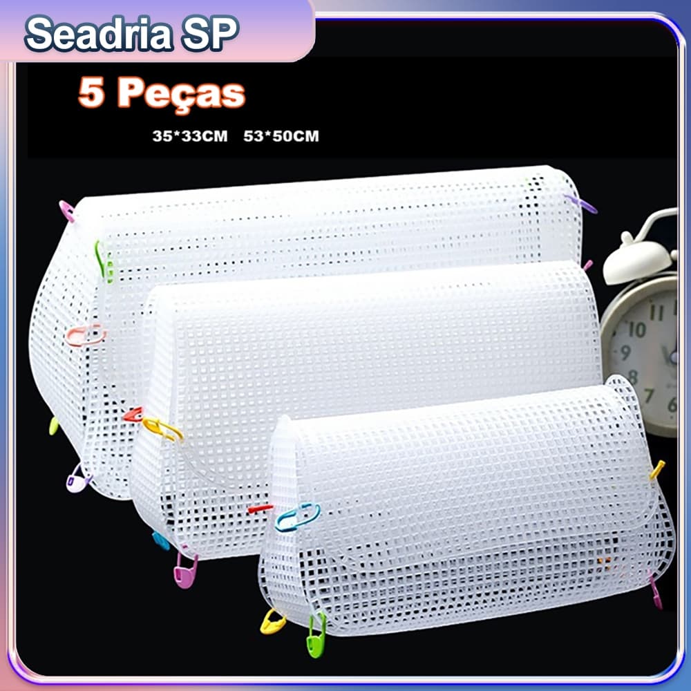 5 Peças Kit Estrutura Para Bolsa De Crochê Malha Chenille  35*33CM   53*50CM (tela plástica)