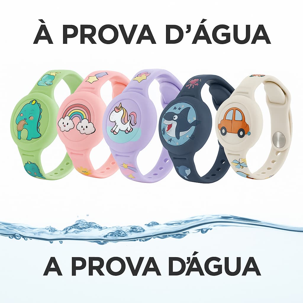 Pulseira Para AirTag Infantil Localizador Rastreador Gps Prova D'água Impermeável