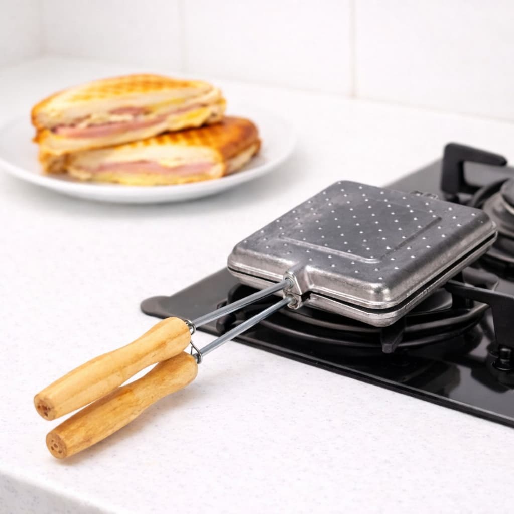 Sanduicheira Tostex Misteira Alumínio Antiaderente Baurutex Para Fogão Misto Quente Crocante