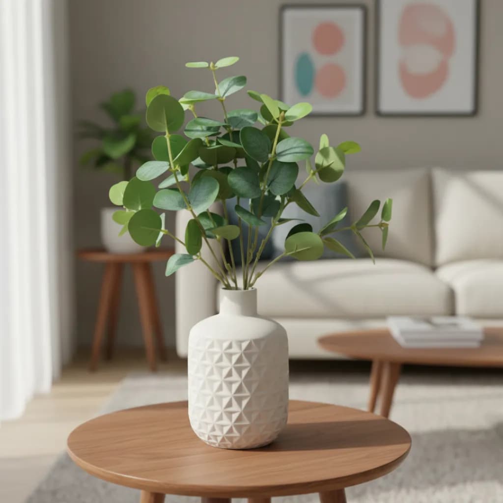 Buque Eucalipto Planta Artificial Para Arranjos