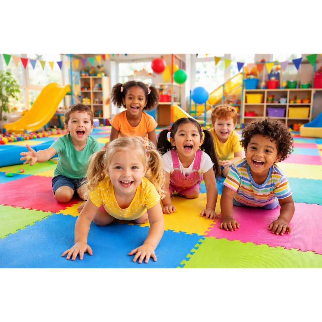 Kit 12 Tatames Infantil 50x50 10mm - Colorido - Premium - EVA - Bebê