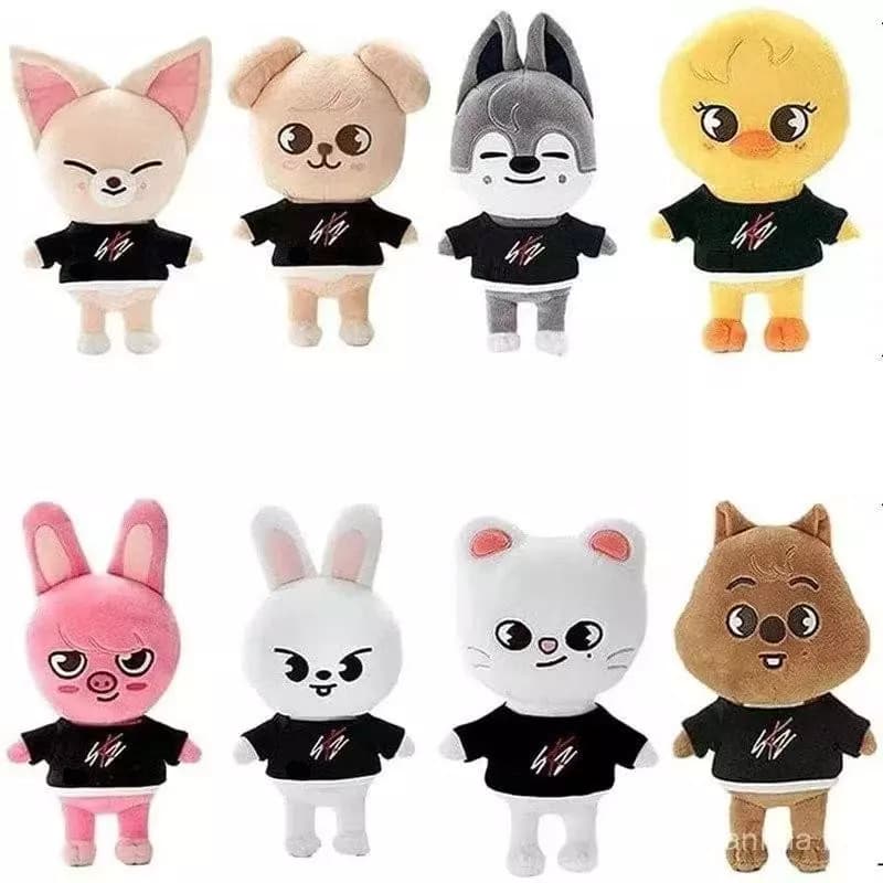 Pelúcia Skzoo 25cm Stray Kids Cartoon Antialérgico Kpop Wolf Chan Leebit Jiniret Han Quokka BbokAri Sul Coreano Bang Lee